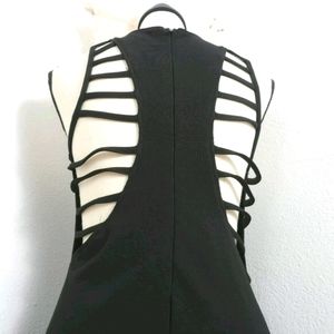 Fio Fio Black Caged Back Tank Dress